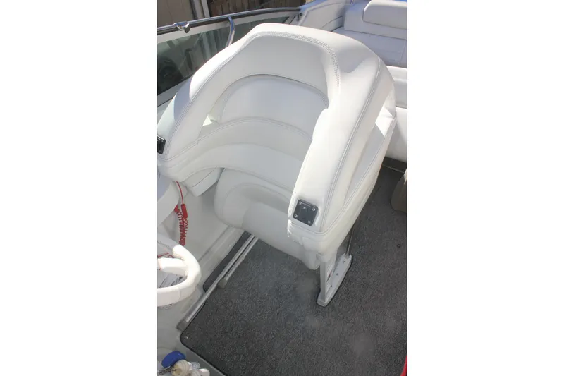 Slide: The Image of White leather seat in 2001 Formula 353 FASTech boat interior. - 14