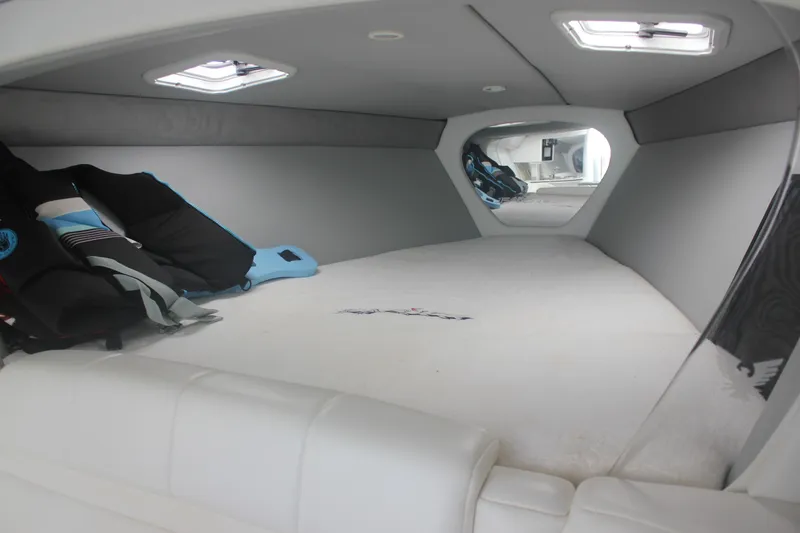 Slide: The Image of Interior cabin of a 2001 Formula 353 FASTech boat, featuring a spacious, modern design. - 30
