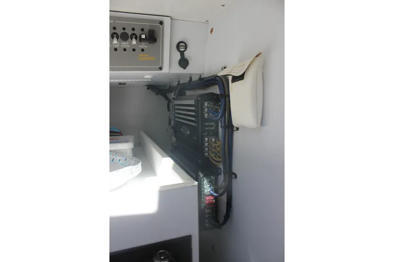 Slide: The Image of 2001 Formula 353 FASTech interior wiring and control panel. - 37