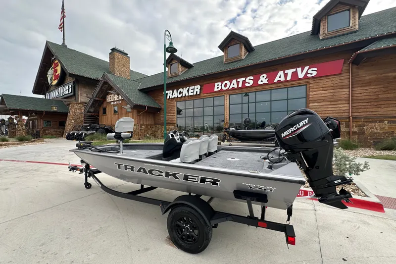 The Image of 2027 Tracker Pro Team 175 Crappie Edition boat outside Tracker Boats & ATVs store. - 0