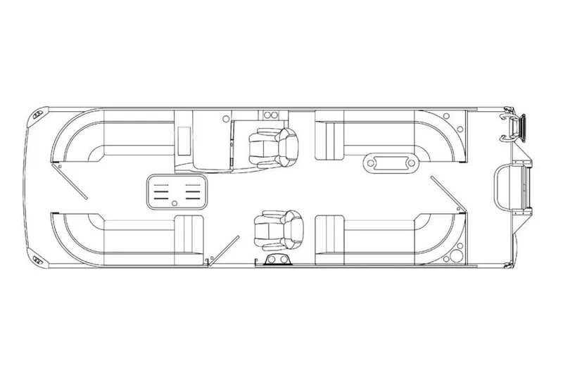 Slide: The Image of Manufacturer Provided Image: Floor plan of 2026 Premier 250 Solaris RF -CL pontoon boat, showcasing seating and layout. - 11