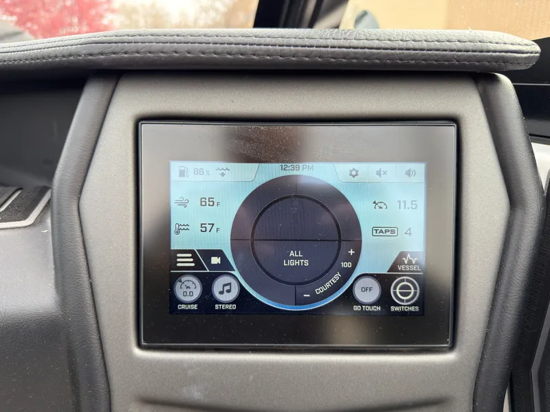 Slide: The Image of The image shows a control display of a 2020 ATX Surf Boats 22 Type-S. - 34