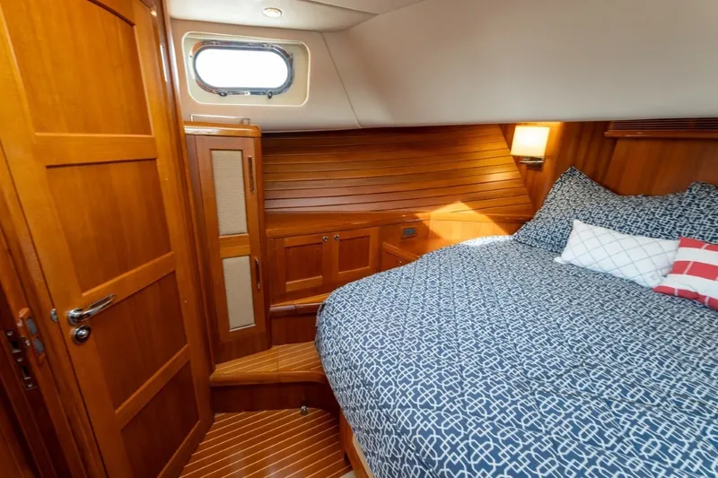 Slide: The Image of Luxurious wooden cabin interior of 2009 Grand Banks 45 Eastbay SX yacht. - 67