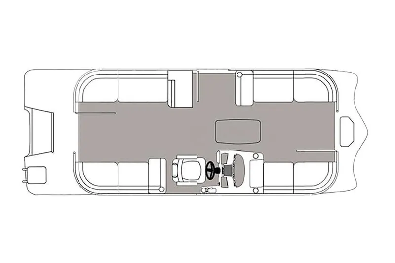 Slide: The Image of Layout des Hurricane FunDeck 236SB OB von 2020 mit Sitzbereichen und Steuerstand. - 15