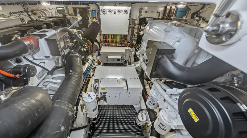 Slide: The Image of Engine Room with Twin Engines - 49