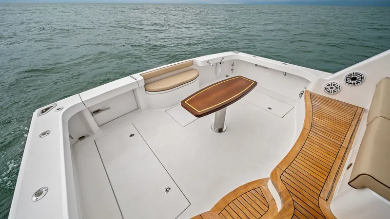 Slide: The Image of Spacious Aft Deck with Teak Accents - 42