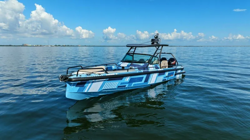Slide: The Image of 2022 Axopar Brabus Shadow 500 TT - Port 3/4 Bow - 34