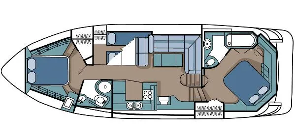 Slide: The Image of 2003 Cruisers Yachts 4450 Express Motoryacht Floorplan - 69