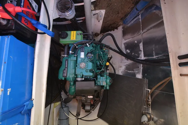 Slide: The Image of Engine compartment of 2006 Fountaine Pajot LAVEZZI 40 catamaran with Volvo Penta engine. - 39