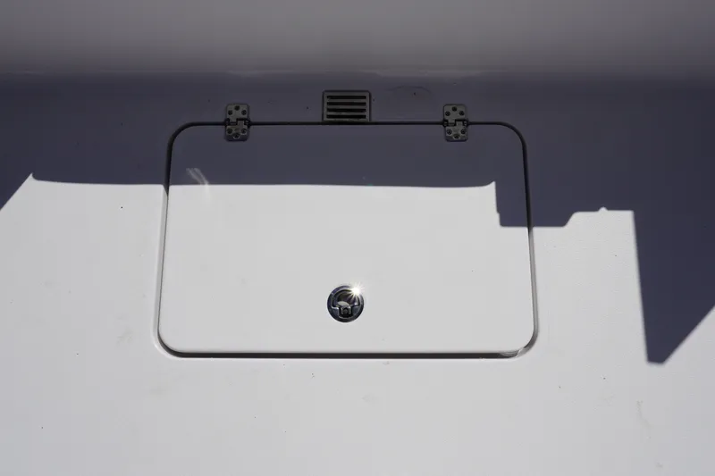 Slide: The Image of 2024 Sportsman Masters 267OE Bay Boat hatch detail, showcasing sleek design and functionality. - 20