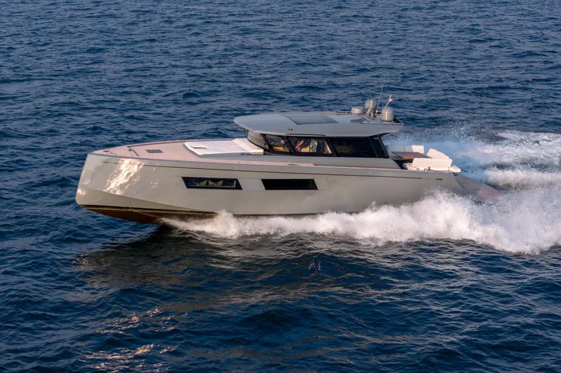 The Image of 2023 Pardo Yachts GT52 cruising on open water, showcasing sleek design and performance. - 0