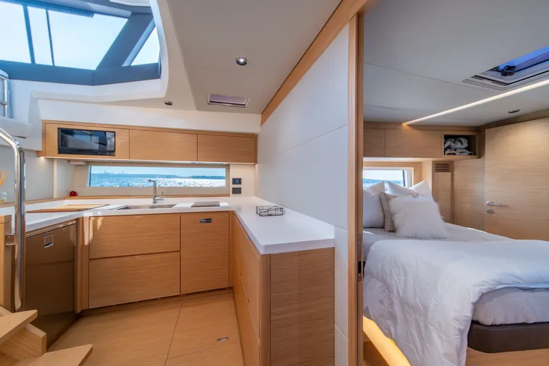 Slide: The Image of Luxurious interior of 2023 Pardo Yachts GT52 featuring modern kitchen and cozy bedroom. - 30