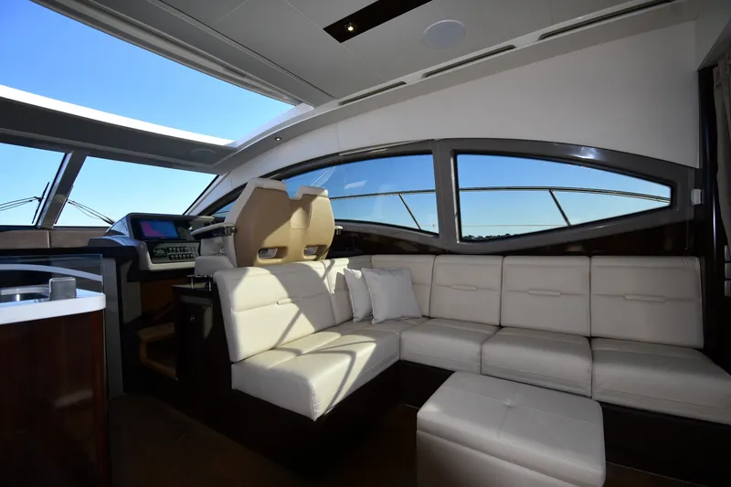 Slide: The Image of Luxurious interior of 2017 Sea Ray Sundancer 400 yacht with plush seating and modern helm. - 32