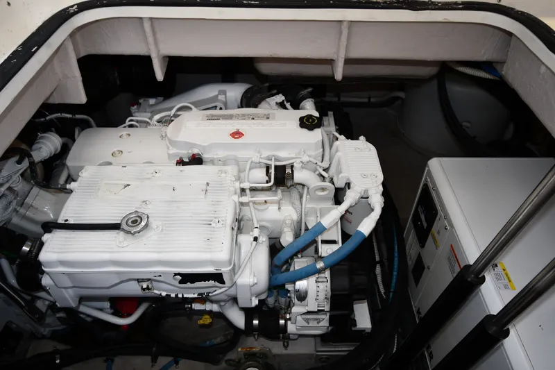 Slide: The Image of Engine compartment of a 2017 Sea Ray Sundancer 400 yacht. - 52
