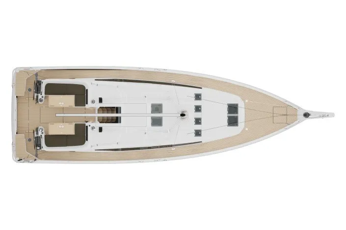 Slide: The Image of Manufacturer Provided Image: Top view of 2026 Jeanneau Sun Odyssey 455 sailboat, showcasing deck layout and design. - 30