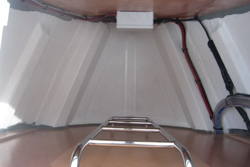 Slide: The Image of Interior view of 2027 Jeanneau Sun Odyssey 455 yacht, featuring ladder and wiring. - 40