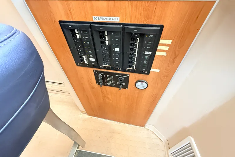Slide: The Image of DC breaker panel on a 2013 Silver Ships Inc Barrows 60 boat. - 22