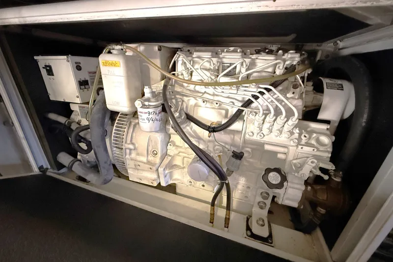Slide: The Image of Engine compartment of a 2013 Silver Ships Inc Barrows 60 vessel, showcasing mechanical components. - 41