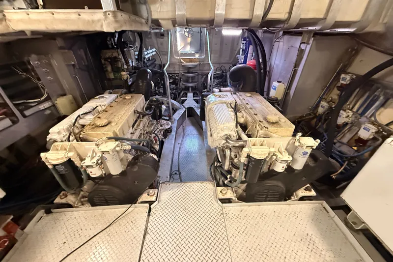 Slide: The Image of Engine room of 2013 Silver Ships Inc Barrows 60 with dual engines. - 38