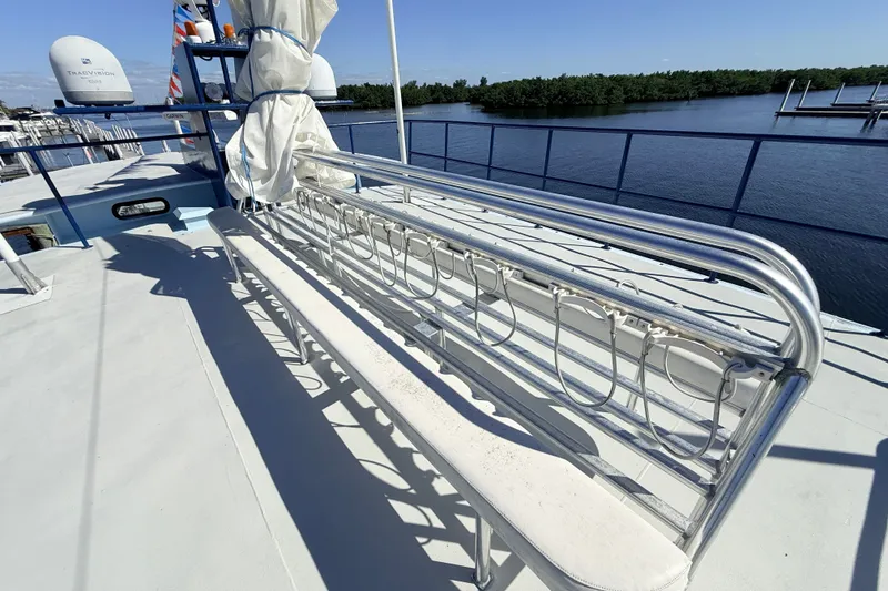 Slide: The Image of Deck view of 2013 Silver Ships Inc Barrows 60, featuring railing and seating. - 34