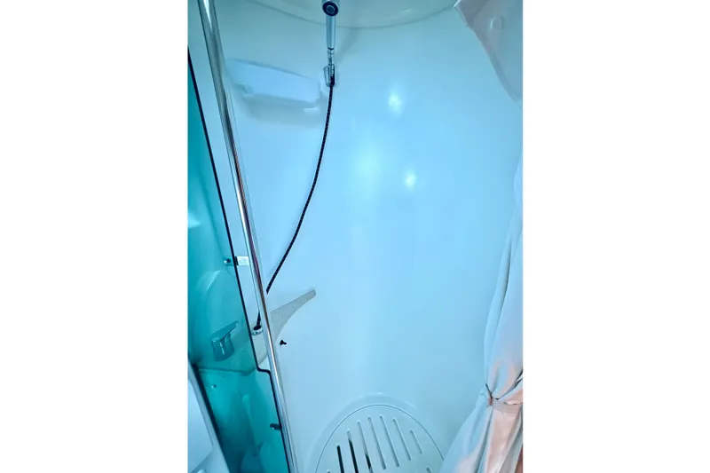 Slide: The Image of Shower area in 2008 Jeanneau Sun Odyssey 49 DS yacht, featuring sleek design and modern fixtures. - 75