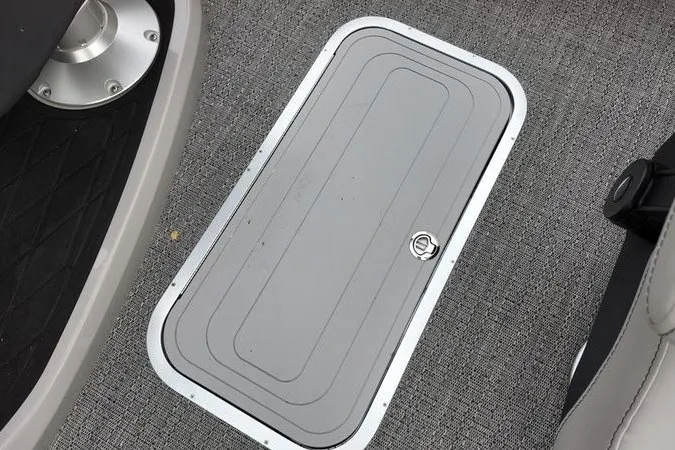 Slide: The Image of Hatch on Barletta LUSSO 25UCAT 2025 pontoon boat, featuring sleek design and durable materials. - 8