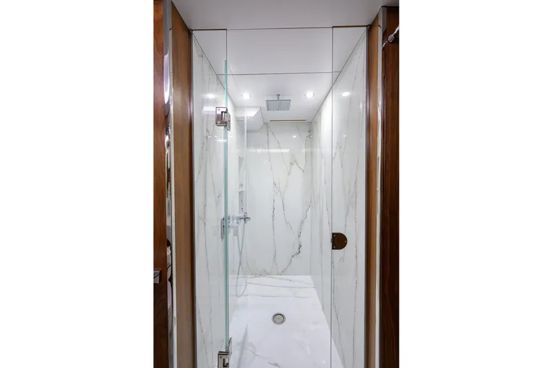 Slide: The Image of Luxurious marble shower in 2018 Sunseeker 86 Yacht bathroom. - 37