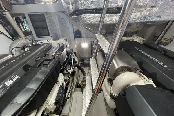 Slide: The Image of Engine room of 2016 Sunseeker Predator 57 yacht with Volvo Penta engines. - 60