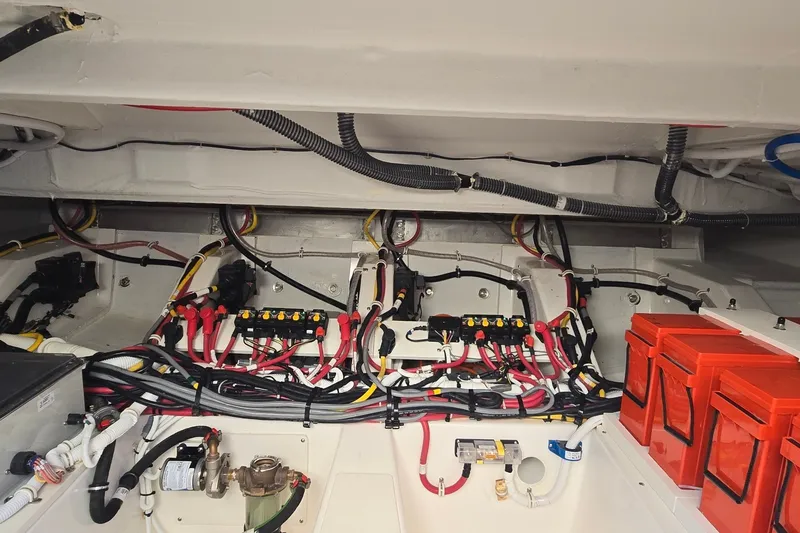 Slide: The Image of Electrical system of 2026 Tiara Yachts 56 LS, showcasing wiring and components. - 81