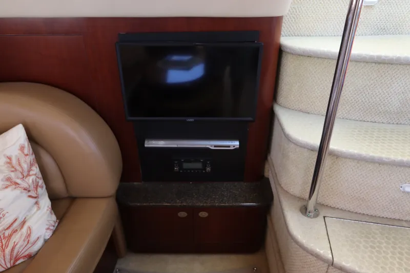 Slide: The Image of Interior of 2005 Sea Ray 390 Motor Yacht with TV and staircase. - 35