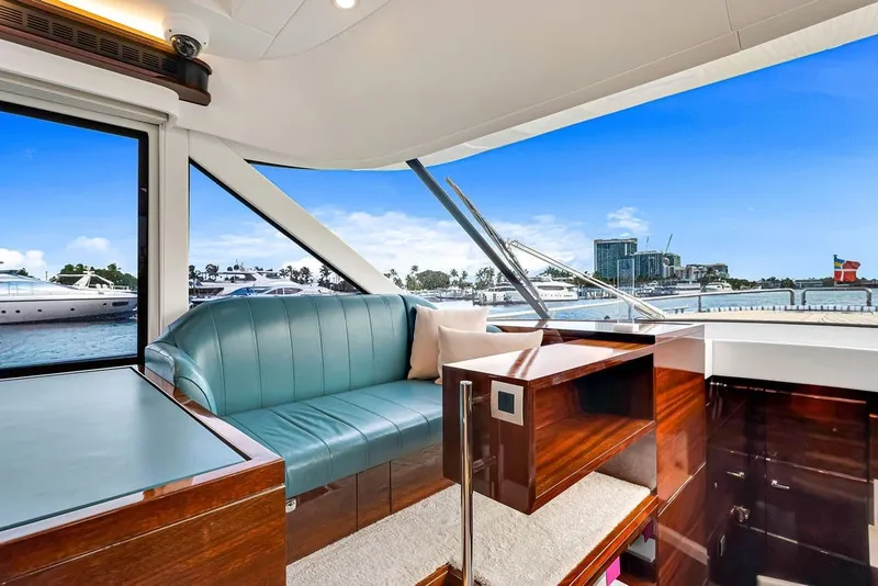 Slide: The Image of Luxurious interior of 2021 Steeler 60S yacht with waterfront view. - 76