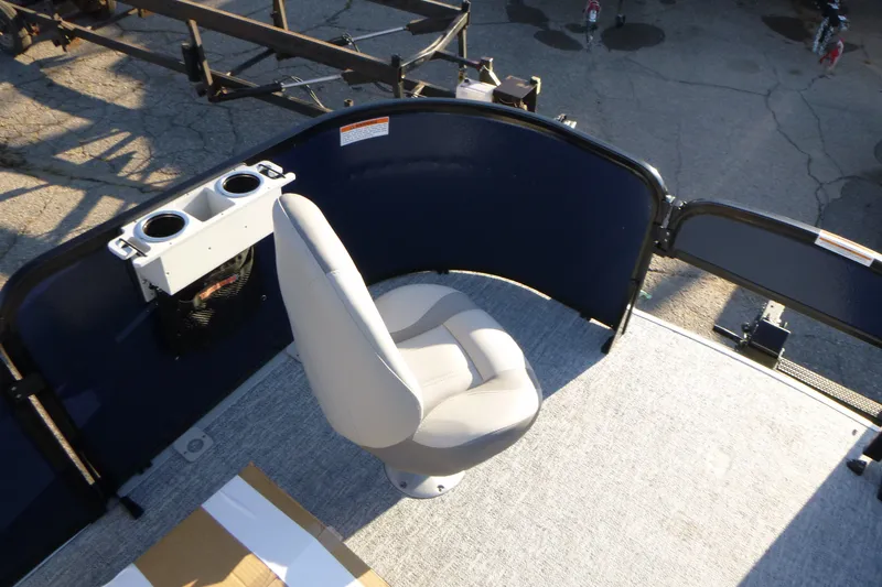 Slide: The Image of Premier 210 Sunsation Angler 4PT - CL 2027 boat seat with cup holders on deck. - 14
