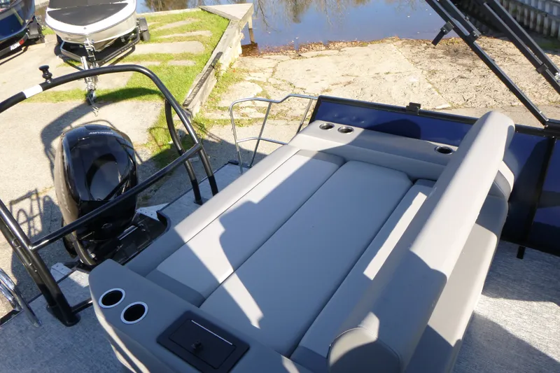 Slide: The Image of 2027 Premier 210 Sunsation RL - CL pontoon boat with comfortable seating and modern design. - 19