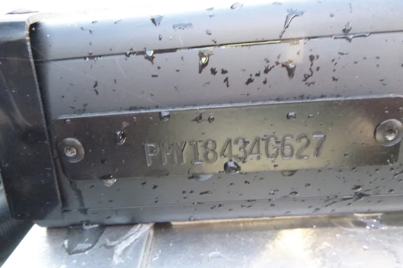 Slide: The Image of Close-up of a wet serial number plate on a 2027 Premier 210 Sunsation RL - CL. - 28