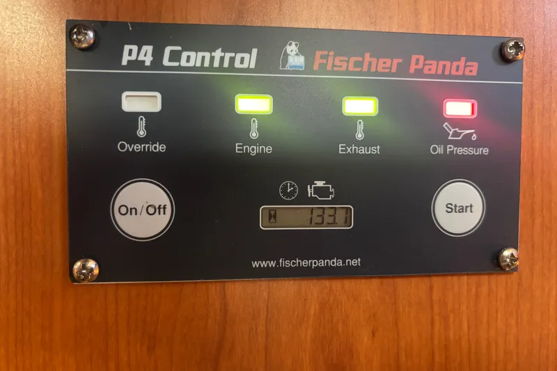Slide: The Image of Fischer Panda P4 Control panel on 2008 Hunter 41 Deck Salon yacht. - 21