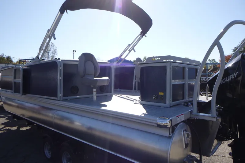 Slide: The Image of 2027 Premier 230 Sunsation Angler 2PT - CL pontoon boat with canopy and seating. - 11