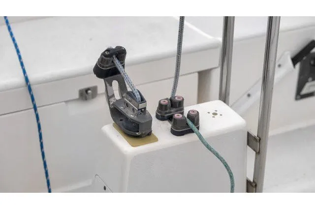 Slide: The Image of Close-up of sailing rigging on a 2005 J Boats J/100 yacht. - 10