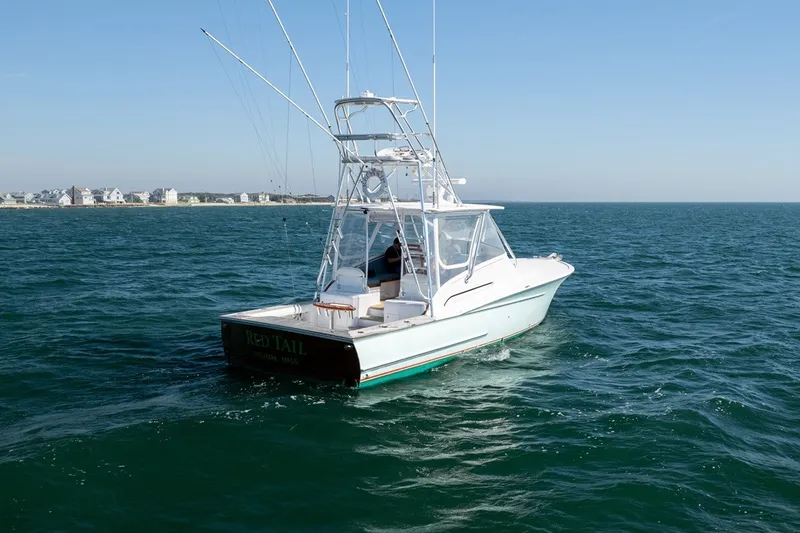 Slide: The Image of 2017 Lightning Custom Yachts 37 Express Sportfish on the ocean. - 13