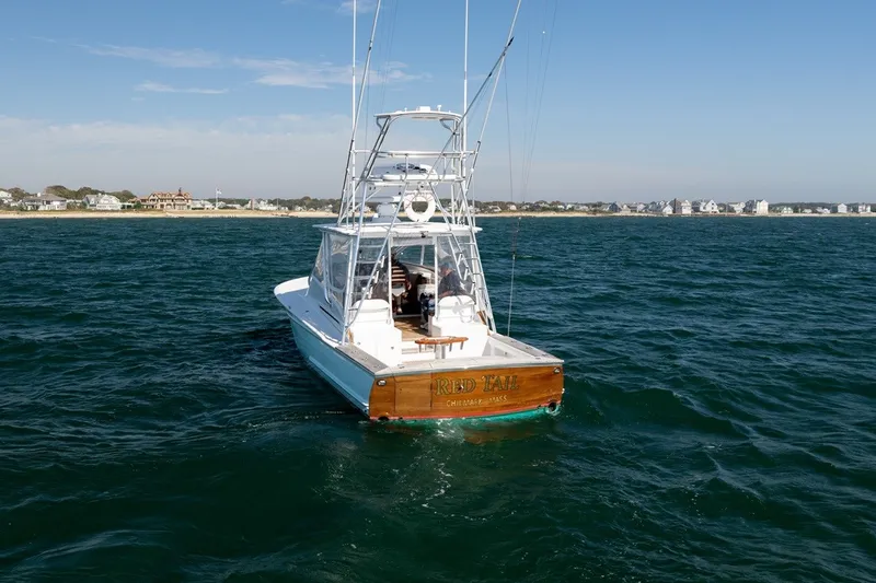 Slide: The Image of 2017 Lightning Custom Yachts 37 Express Sportfish on the water. - 3