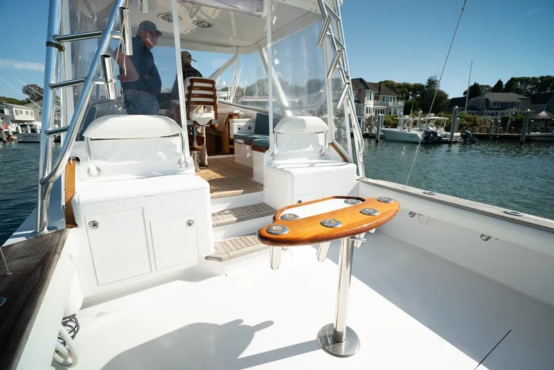 Slide: The Image of The boat is a 2017 Lightning Custom Yachts 37 Express Sportfish. - 18