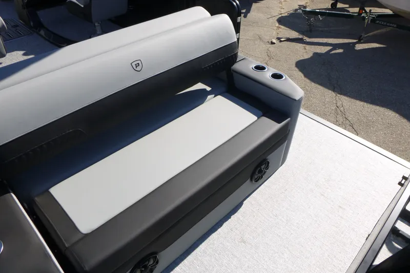 Slide: The Image of Luxurious seating on 2027 Premier 250 SUNSATION RLO - CL boat with cup holders. - 26