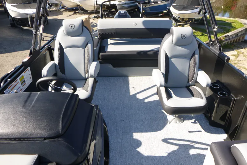 Slide: The Image of Interior of 2027 Premier 250 SUNSATION RLO - CL boat with modern seating. - 18