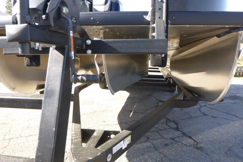 Slide: The Image of Close-up of 2027 Premier 250 SUNSATION RLO - CL pontoon boat undercarriage. - 13
