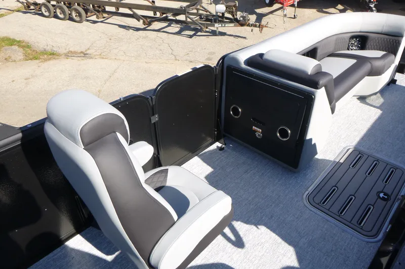 Slide: The Image of Premier 250 SUNSATION RLO - CL 2027 boat interior with seating and storage compartments. - 19