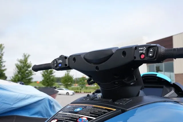 Slide: The Image of Close-up of the controls on a 2024 Yamaha WaveRunner FX Cruiser HO. - 7