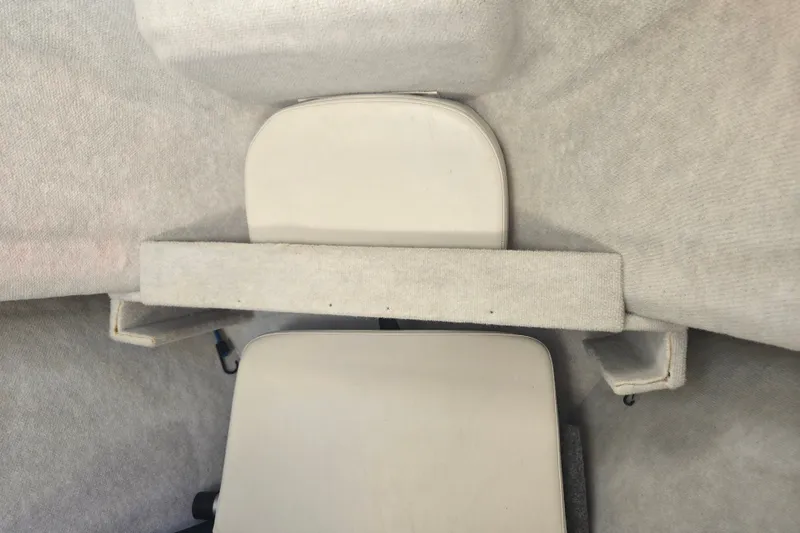 Slide: The Image of Interior view of a 2005 Trophy 2352 Walkaround boat cabin seating. - 39