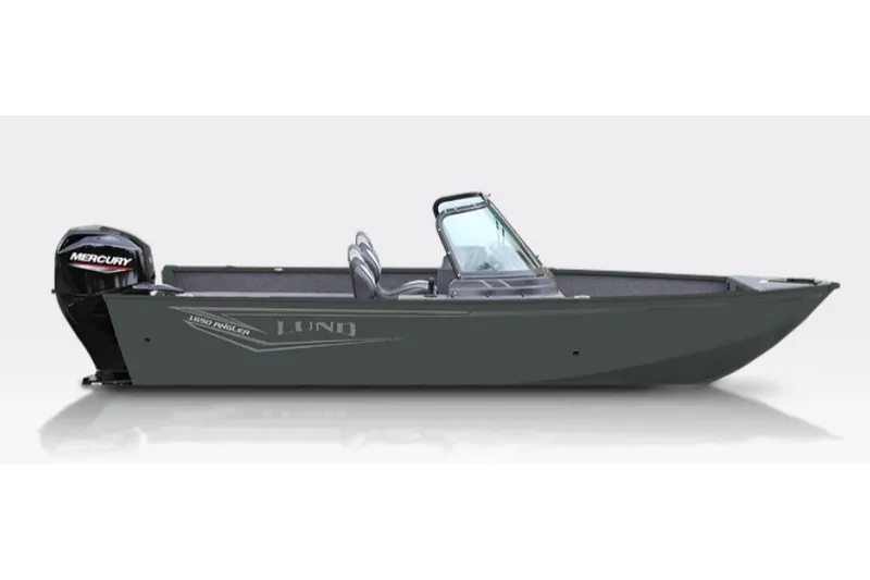 The Image of 2027 Lund 1650 Angler Sport boat with Mercury engine, side view. - 0