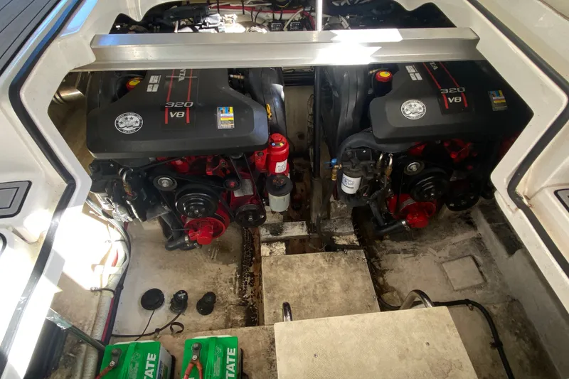 Slide: The Image of Engine compartment of 2012 Chaparral 327 SSX with dual V8 engines. - 19