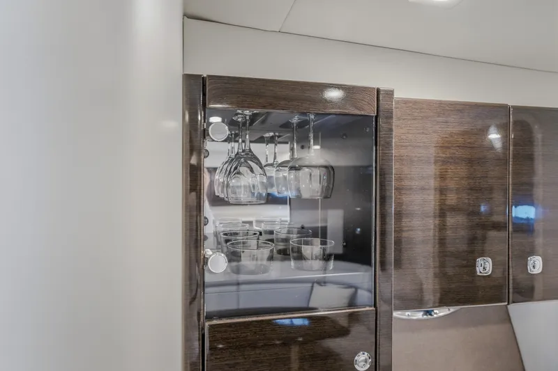 Slide: The Image of Glass cabinet in 2017 Formula 37 Performance Cruiser yacht interior. - 57