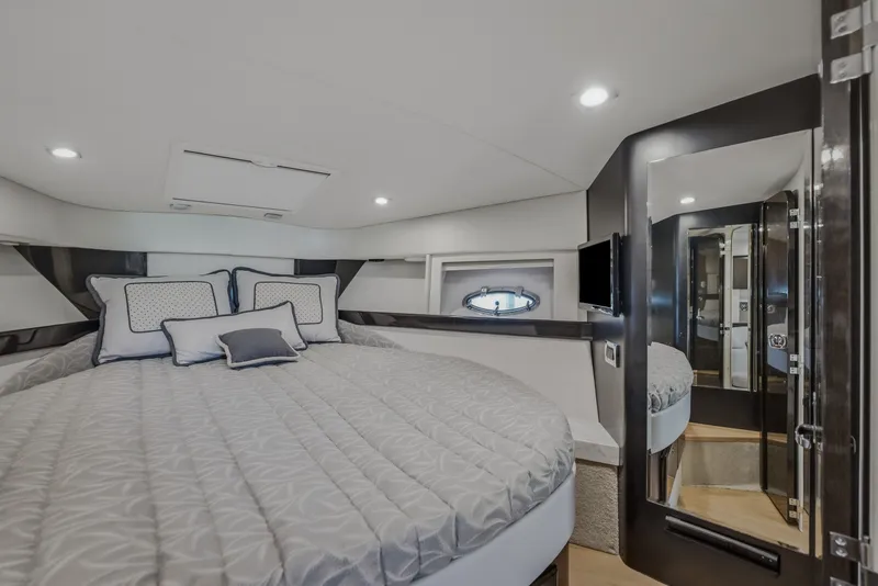Slide: The Image of Luxurious cabin interior of 2017 Formula 37 Performance Cruiser with cozy bedding and modern amenities. - 55